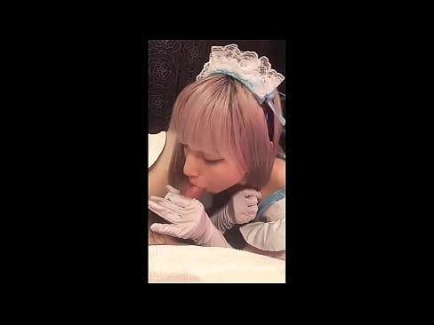 ❤️ Japāņu elks [mayuka], franču kalpones tērps, 1. daļa, minets un džerkstēšana ar losjonu ❤❌ Duršanās video pie mums ❌️❤